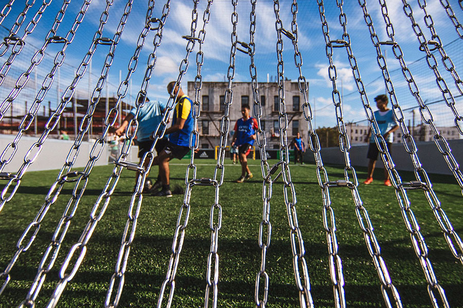 Rooftop Soccer Upper 90 rooftop soccer pitches, Queens, New York